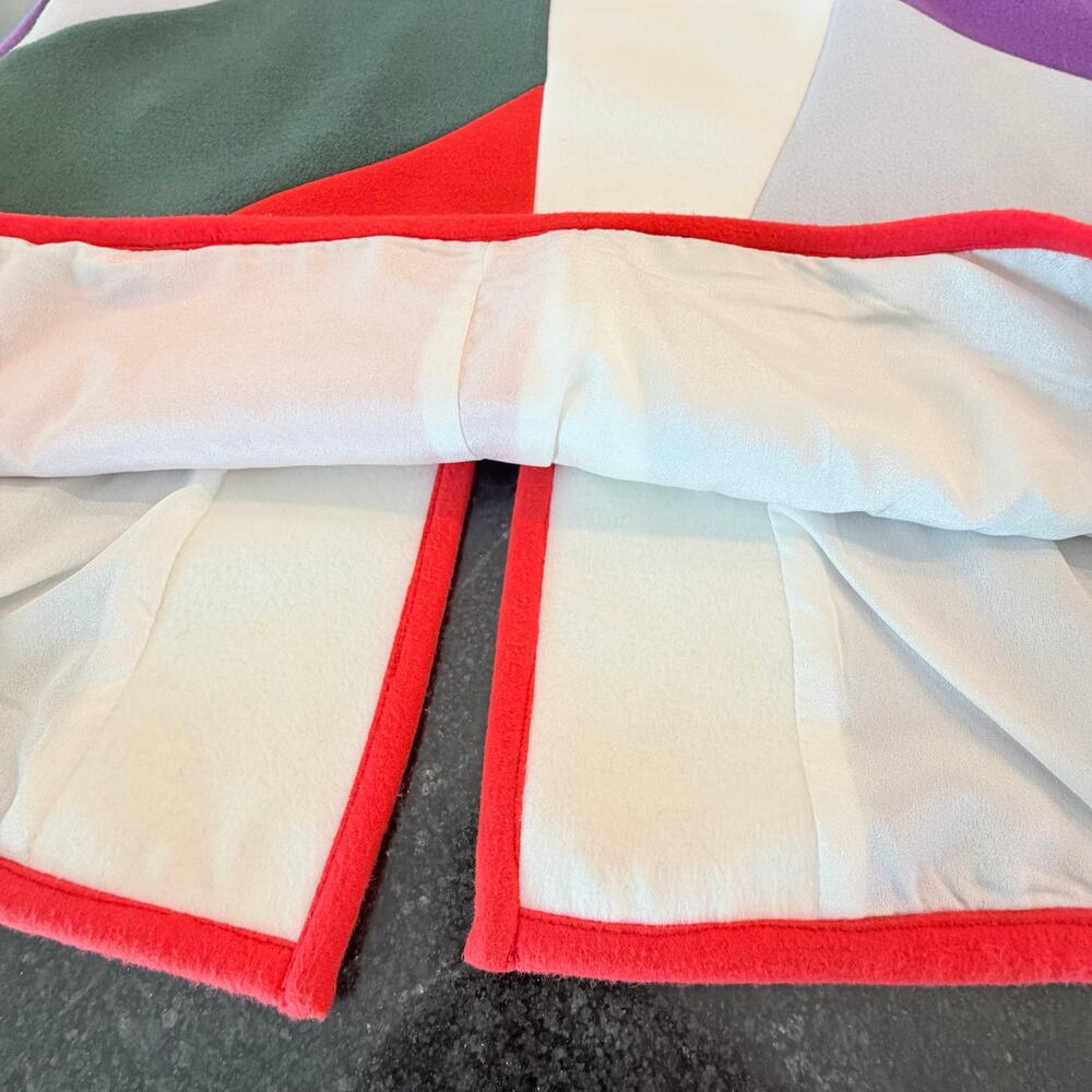 Vintage Chloe Paris Mod Colorblock Swing Coat Designer Trapeze M - Picture 7 of 12